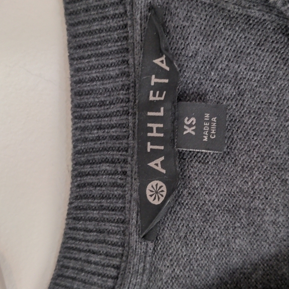 𝅺athleta Grey Highland Crossback Sweater xs - Picture 7 of 10